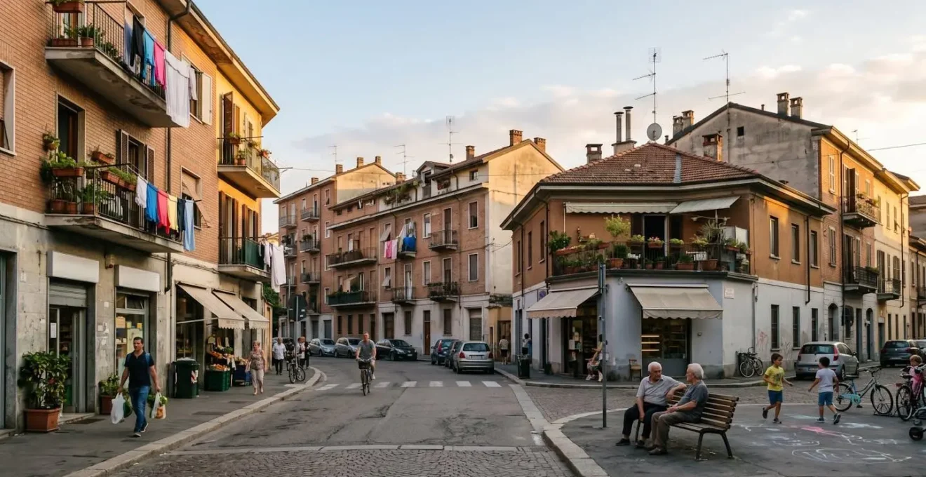 Scène de vie quotidienne dans un quartier urbain authentique loin des zones touristiques